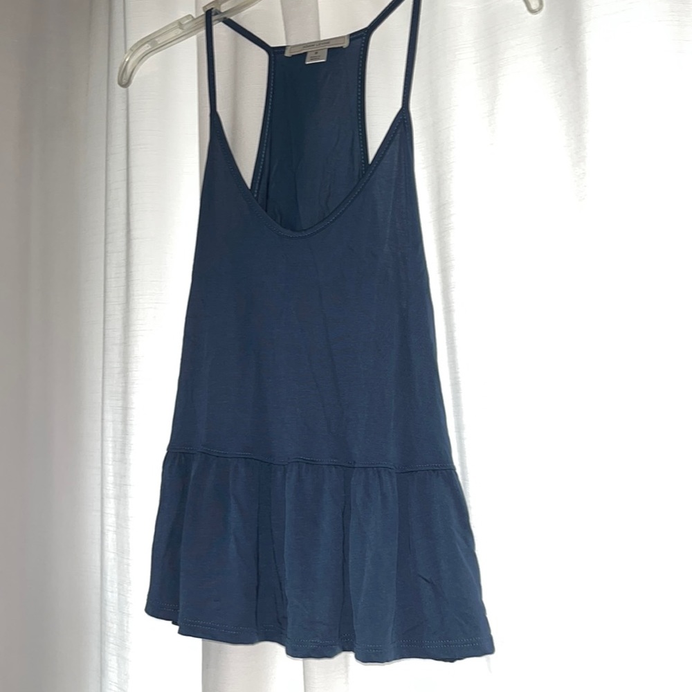 Blue flowy tank top